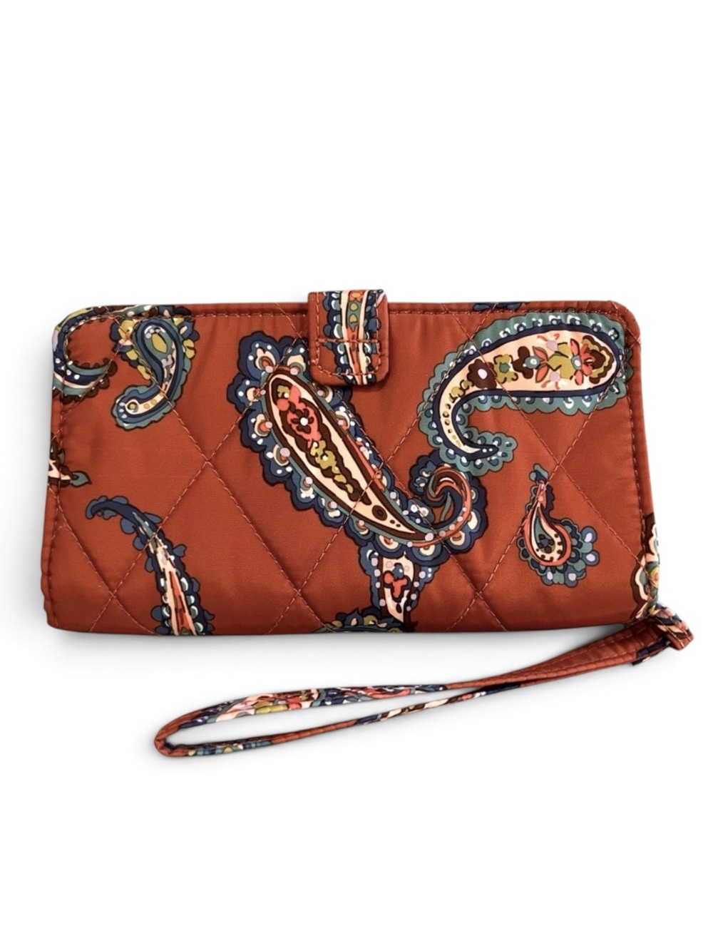 Vera Bradley Indiana Paisley ReActive RFID Accordion Wristlet Clutch Wallet